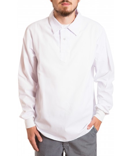 Chemise à manches longues, style pull, sans poche